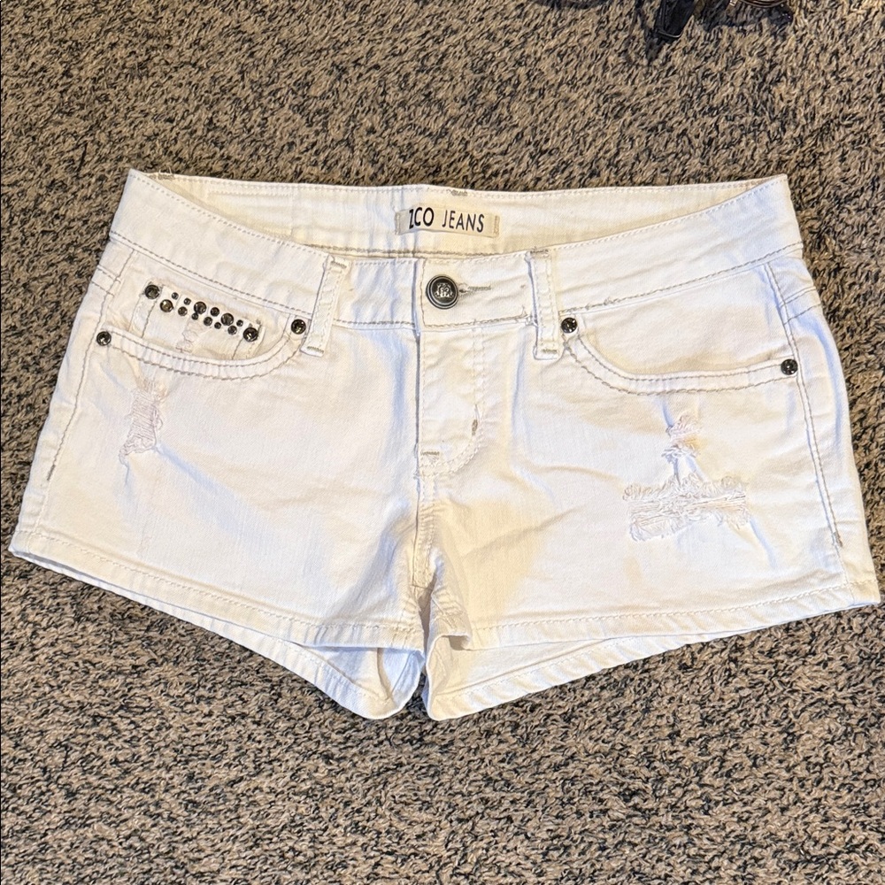 Women's White Denim Shorts